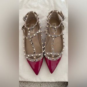 Valentino Rockstud Caged Ballet Flats